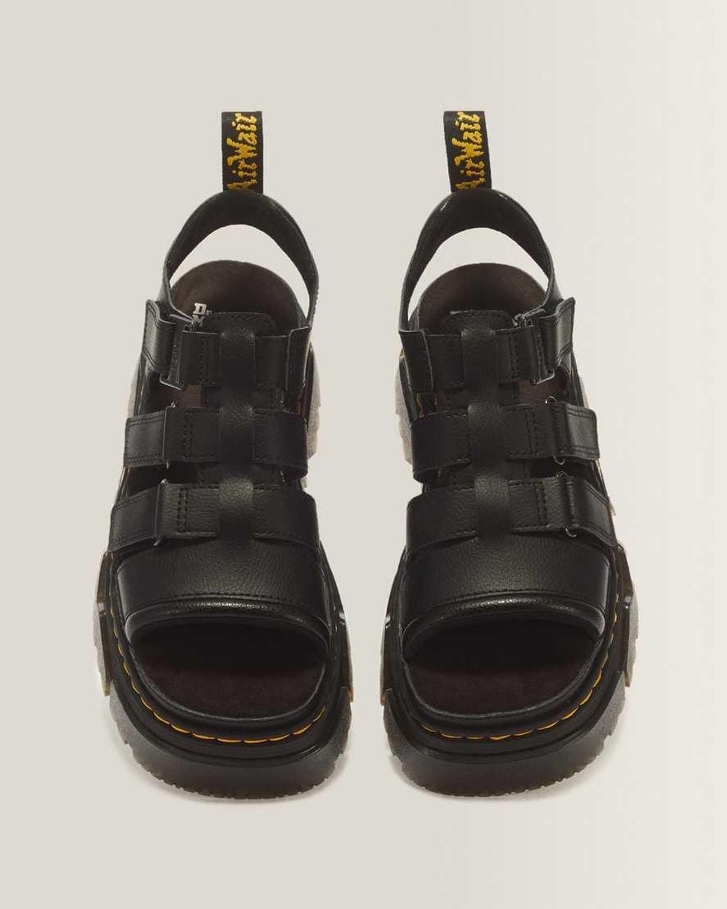 Dr. Martens Black Mattison 3 Strap Sandals