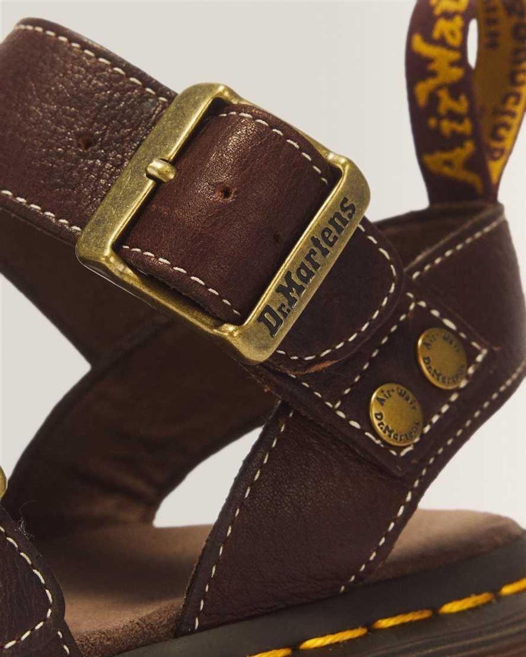 Dr. Martens Brown Gryphon Quad Grizzly Leather Sandals