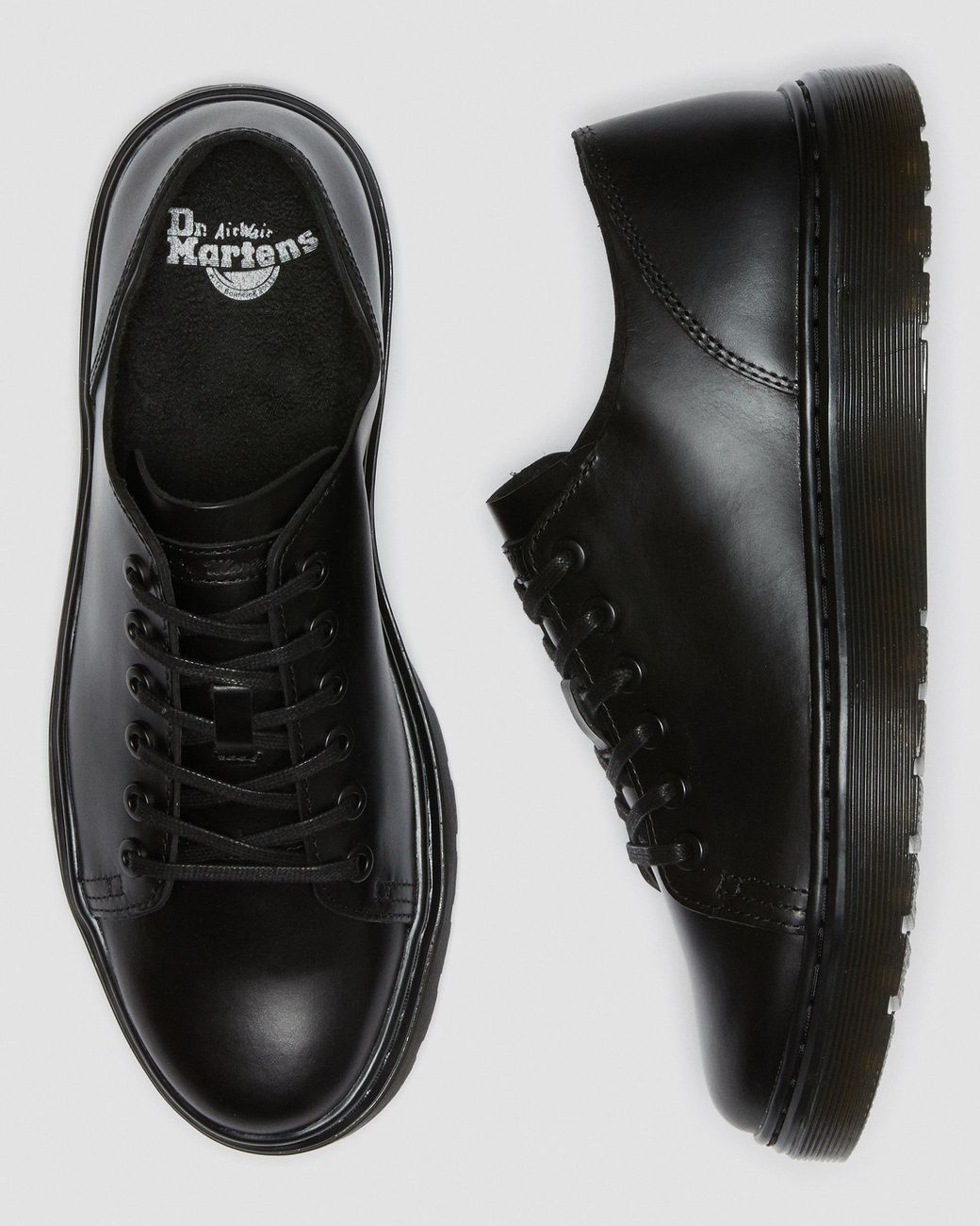 Dr. Martens Dante Brando Leather Casual Shoes in Black for Men | Lyst