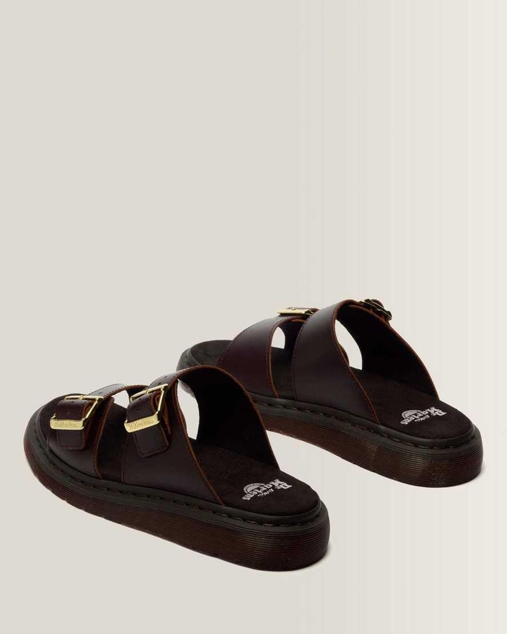 Dr. Martens Brown Josef Two Strap Atlas Leather Sandals for men