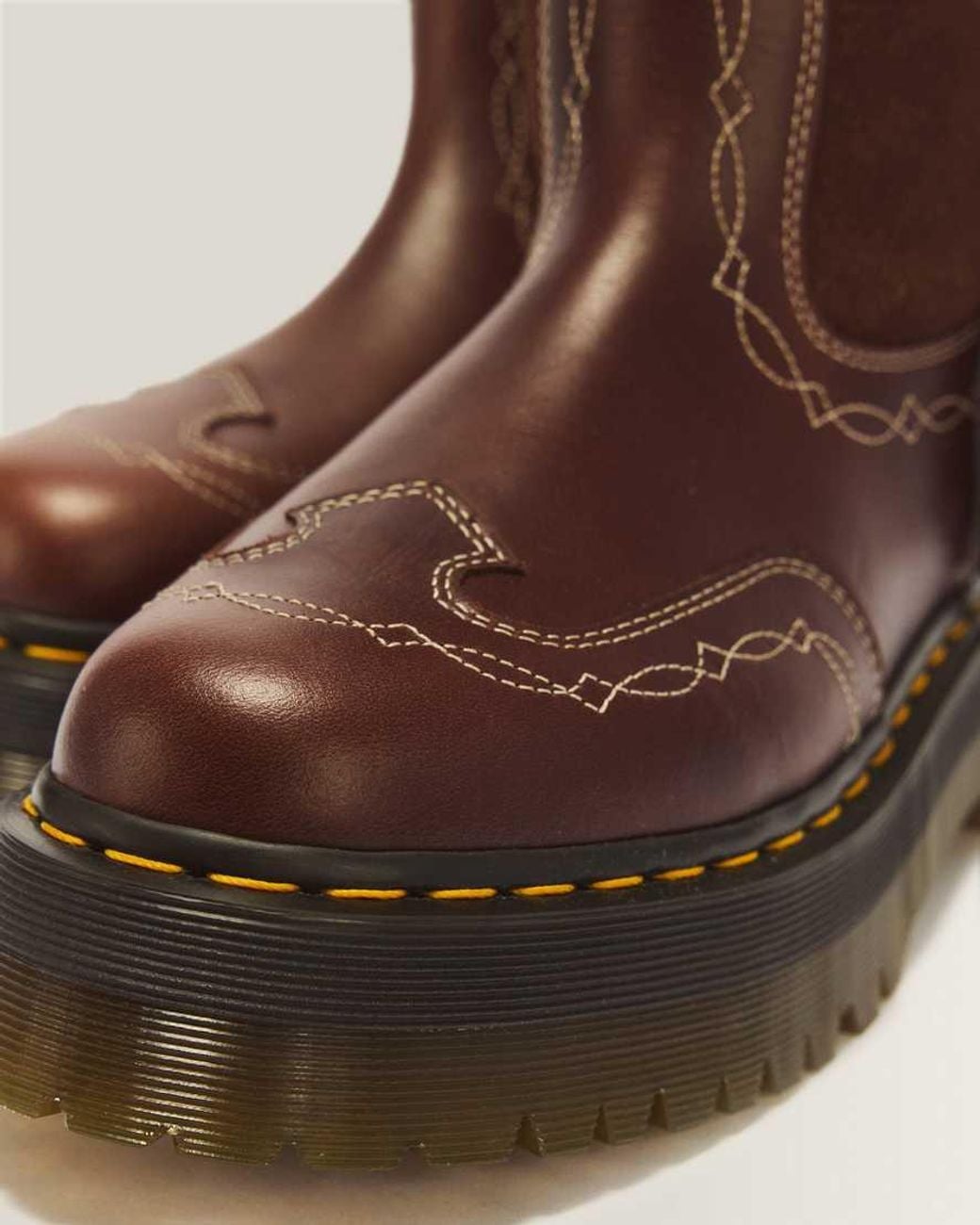 Dr. Martens Brown Desert Rodeo Quad Mid Leather & Suede Boots