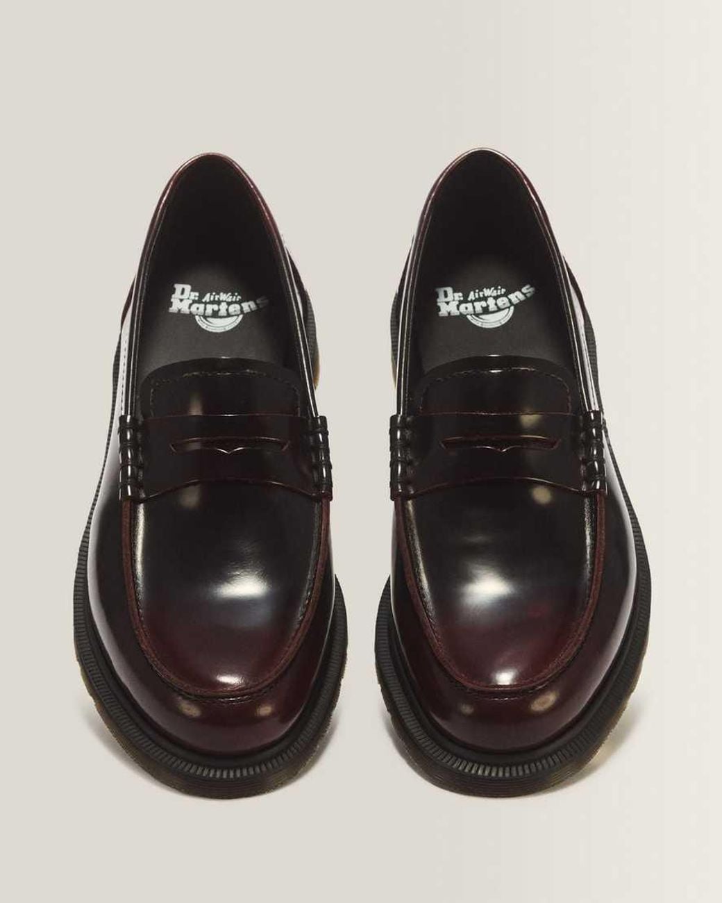 Dr. Martens Black Mayfare Rub Off Leather Loafers for men