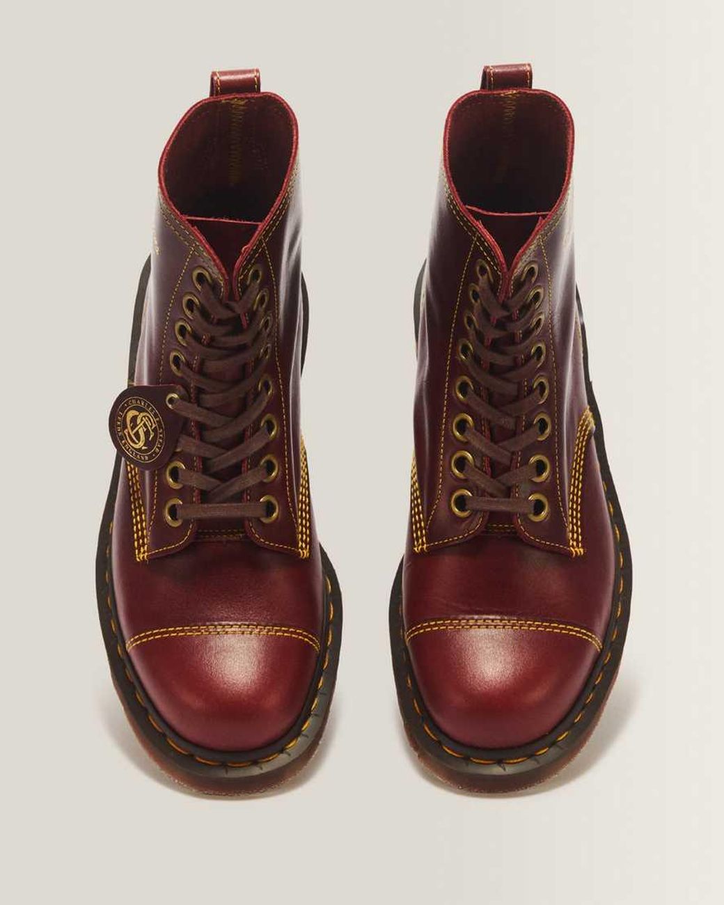Dr. Martens Brown 1460 Cappers Classic Calf Leather Lace Up Boots