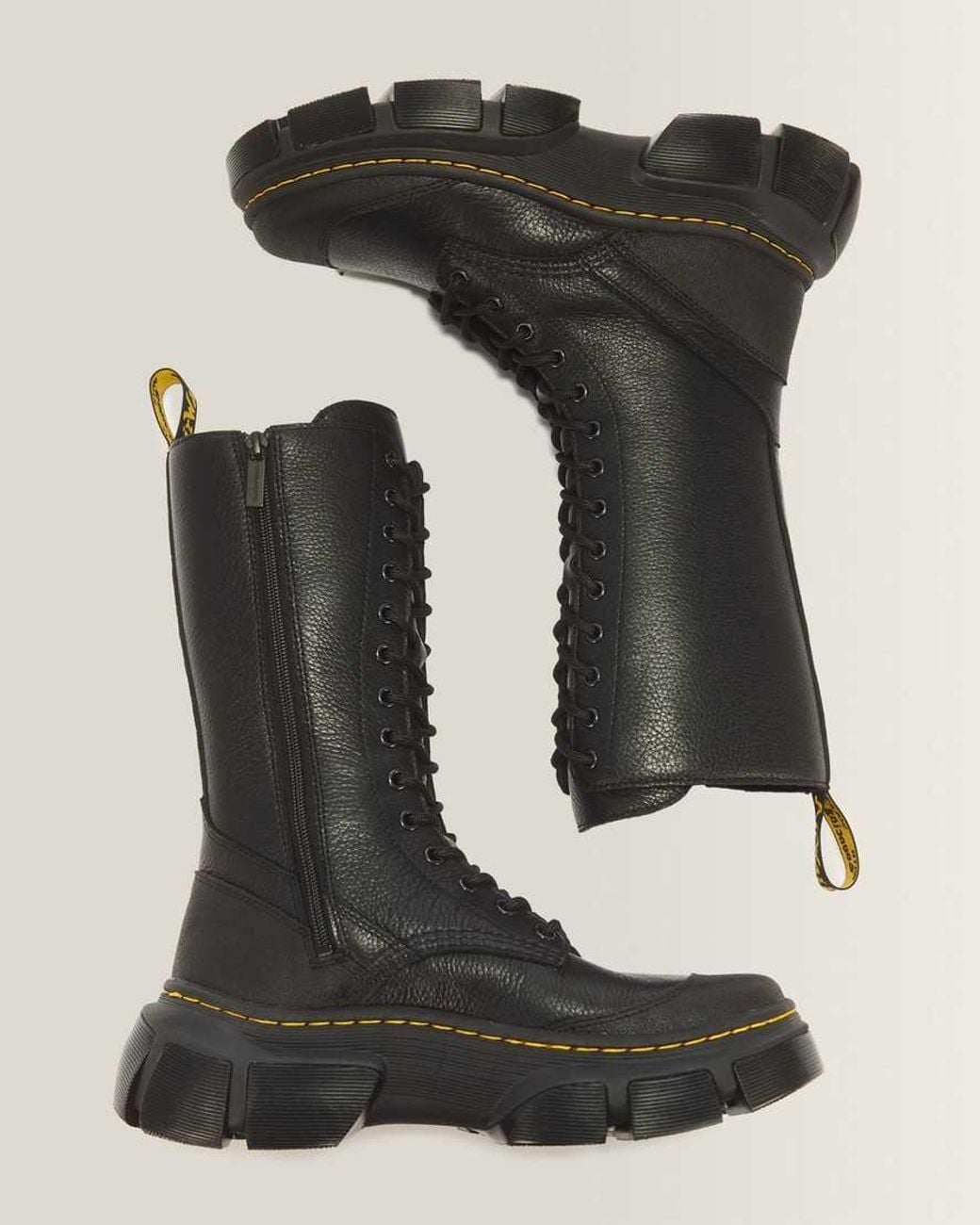 Dr. Martens Black Dmxl 14 Eye Lunar Leather Boots for men