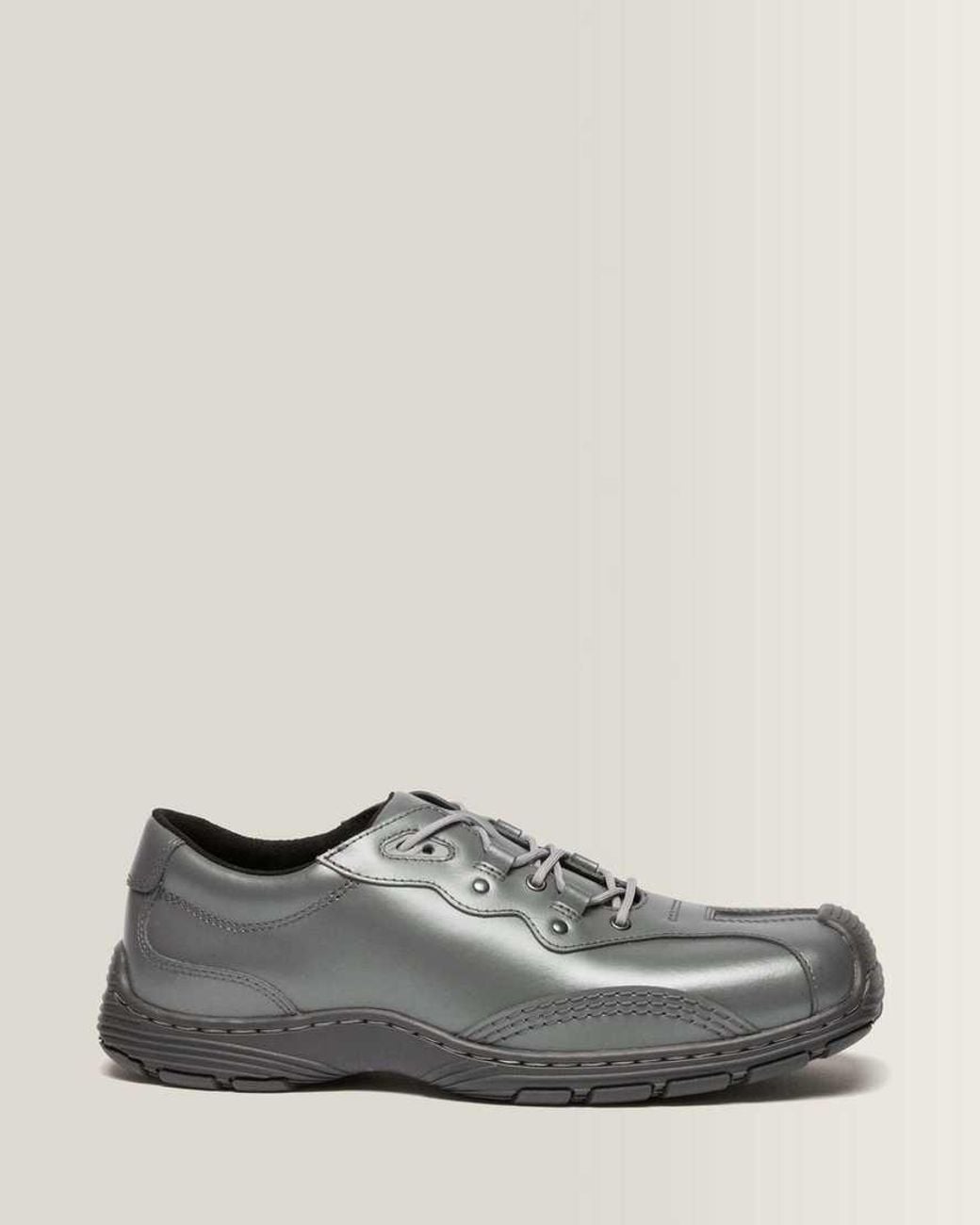 Dr. Martens Gray Aurix Satin Finish Leather 5I Shoes for men