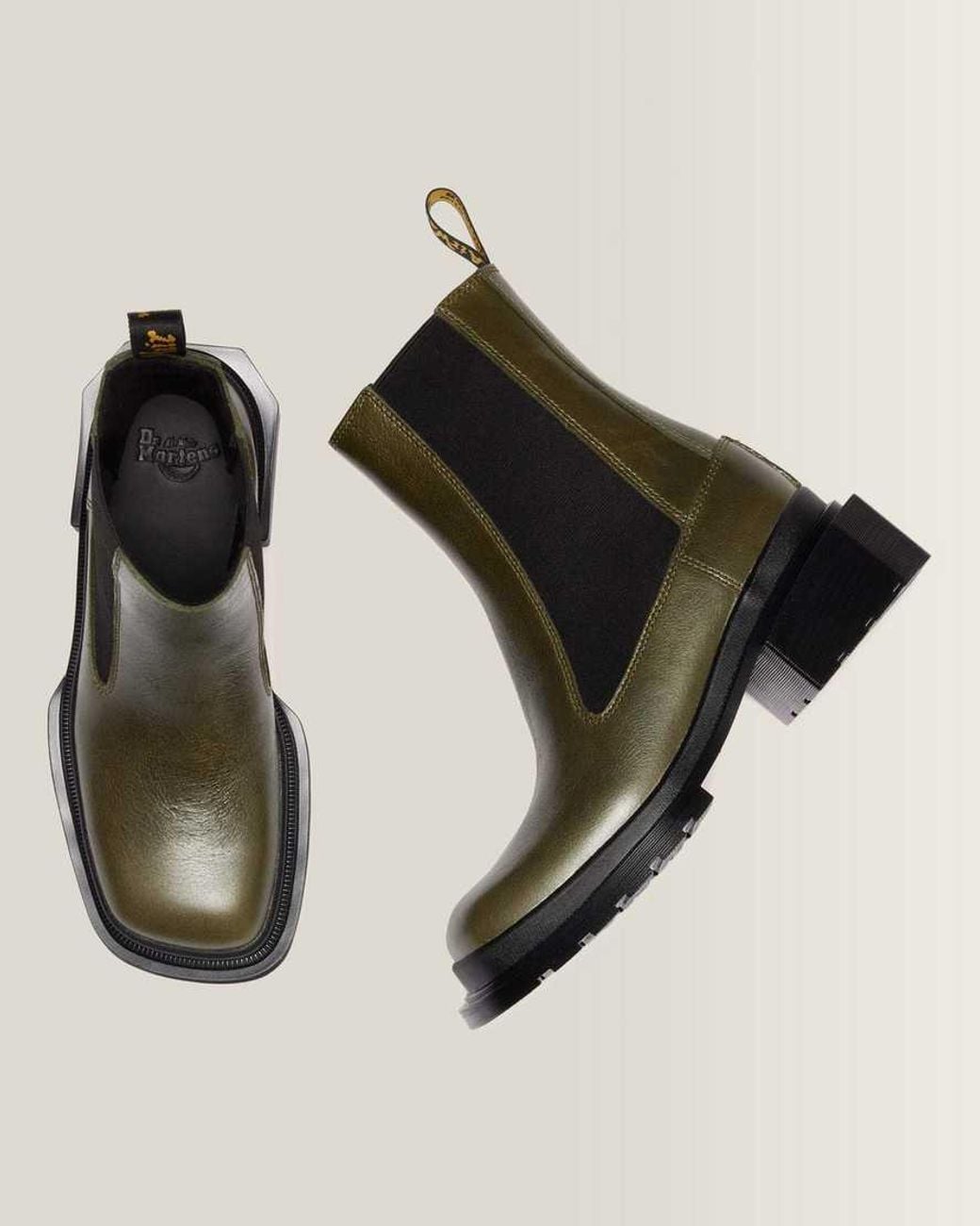 Dr. Martens Black Maybole Chelsea Square Toe Leather Boots