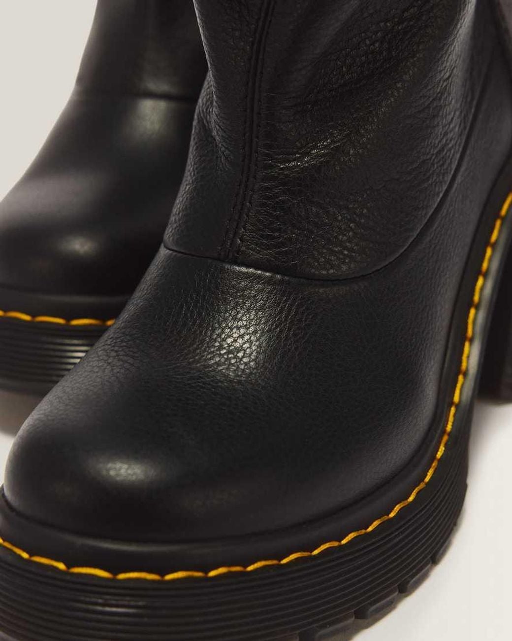 Dr. Martens Black Kasey Lo Virginia Leather Heeled Boots