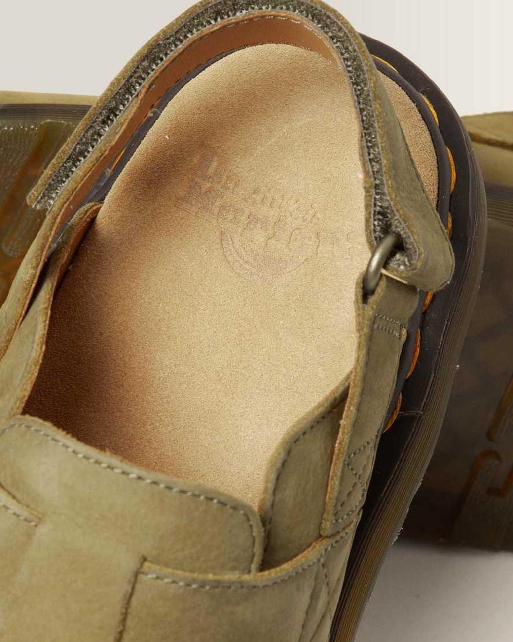 Dr. Martens Green Jorge Ii Tumbled Nubuck Leather Slingback Mules