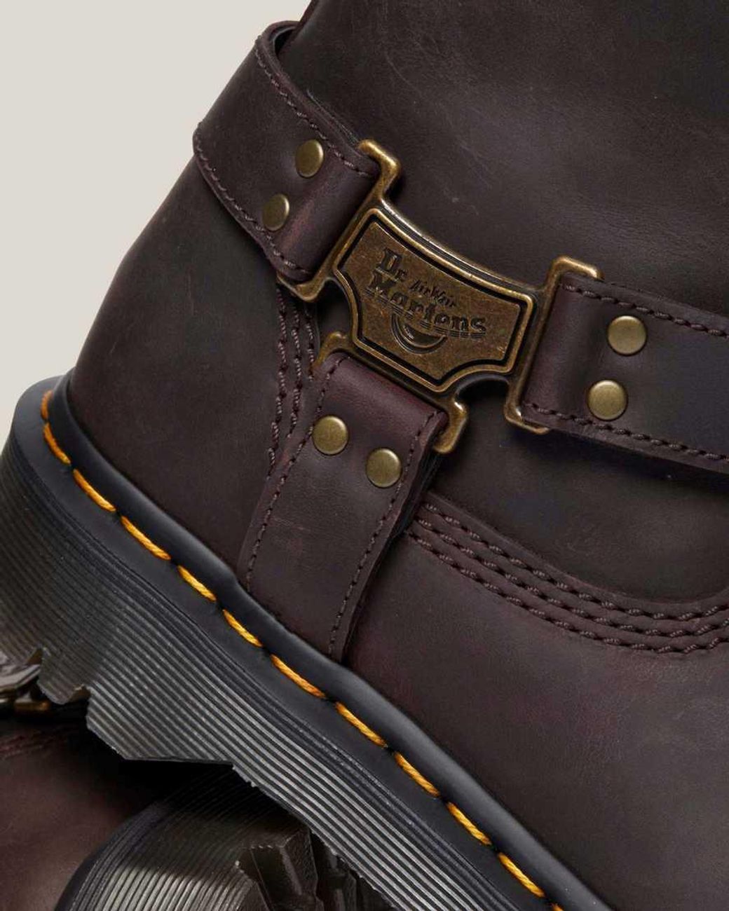 Dr. Martens Black Anistone Hi Leather Biker Boots