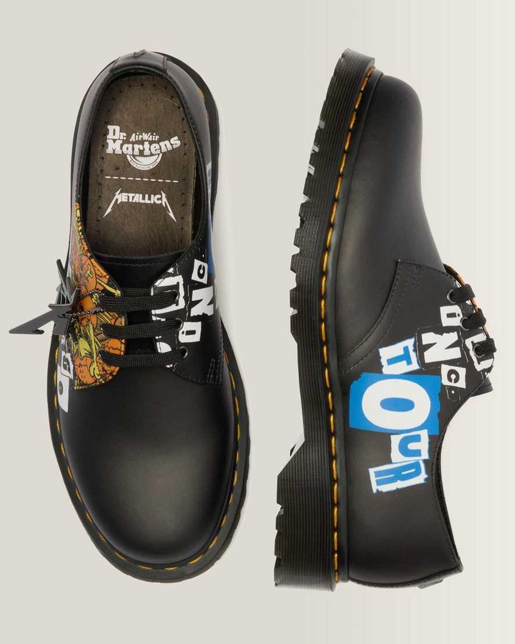 Dr. Martens Black 1461 Metallica Shoes for men