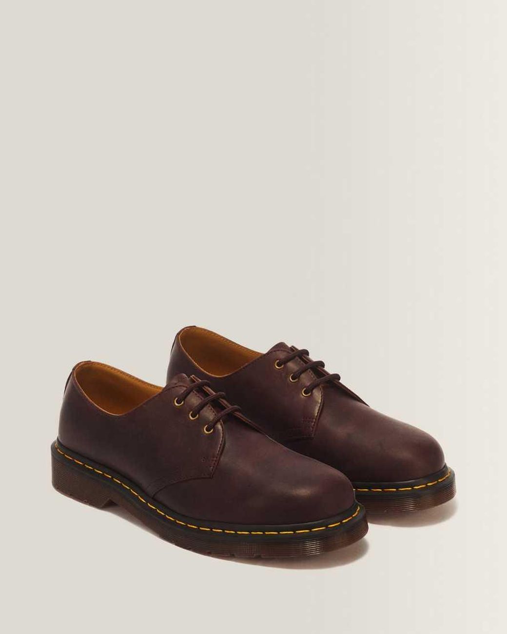 Dr. Martens Brown 1461 Eye Crazy Horse Leather Lace Up Shoes for men