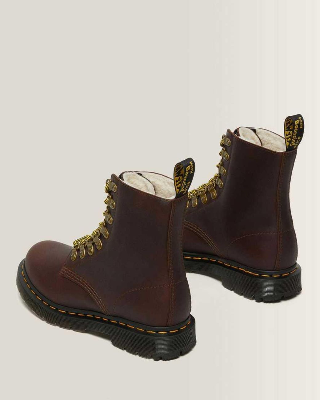 Dr. Martens Brown 1460 Pascal Dm's Wintergrip Leather Ankle Boots Dark