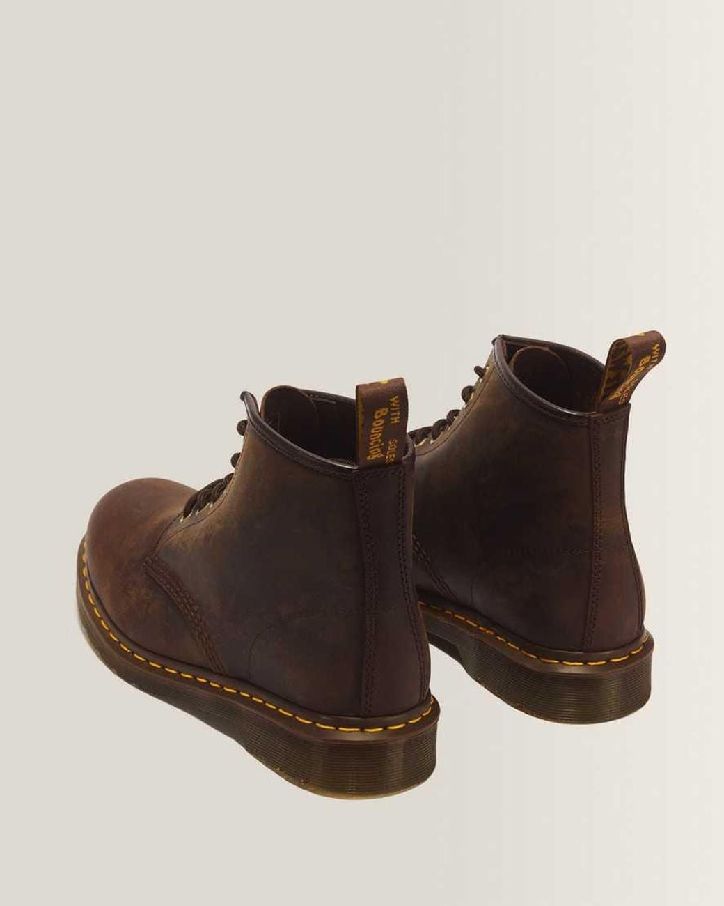 Dr. Martens Dr. Martens 101 Crazy Horse Leather Boots Dark Brown for men