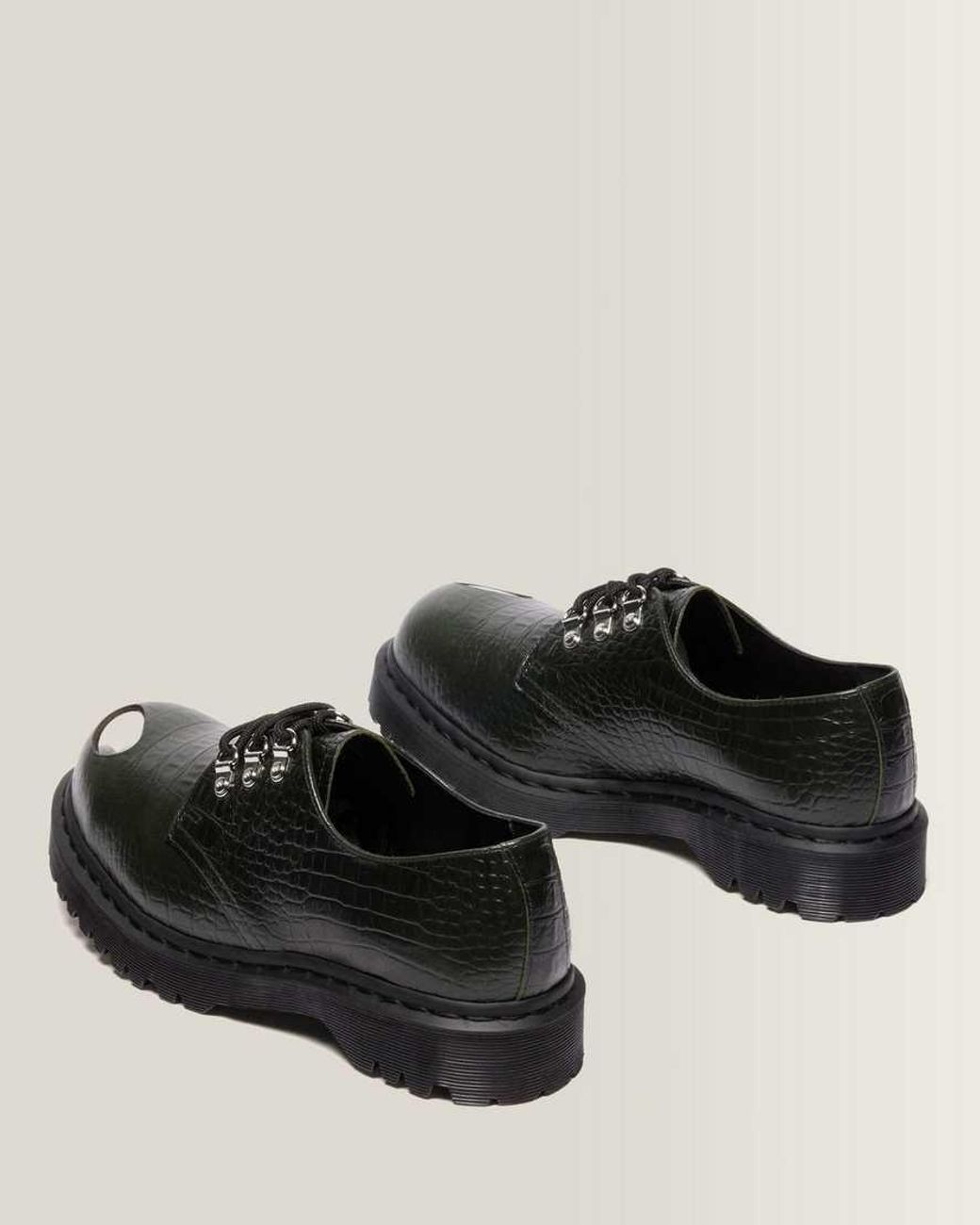 Dr. Martens Black 1461 Bex Steel Toe Leather Shoes for men