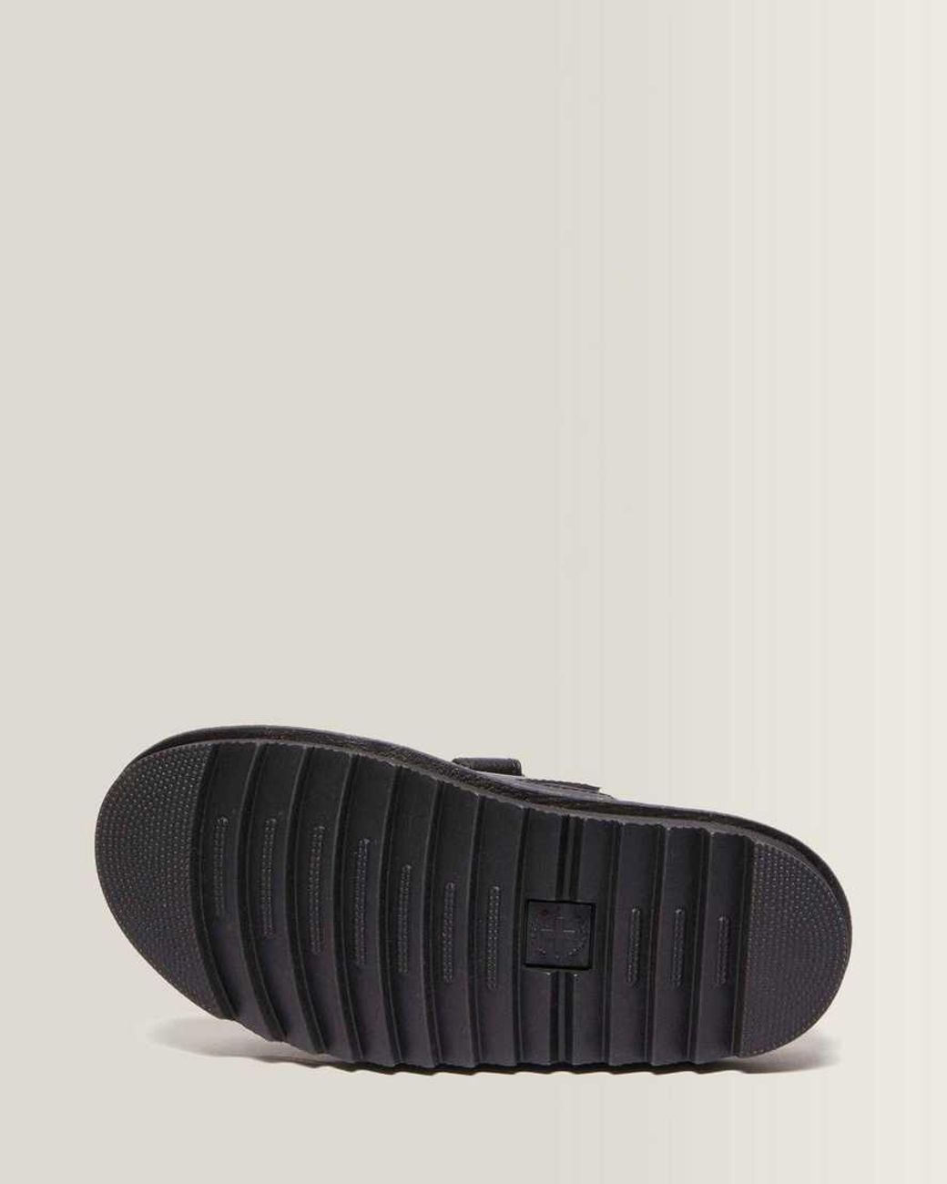 Dr. Martens Black Raine Slide Athena Leather Sandals