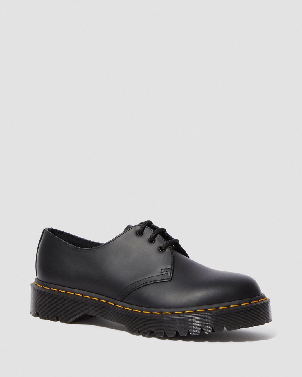 dr martens black smooth collier bex platform derbys