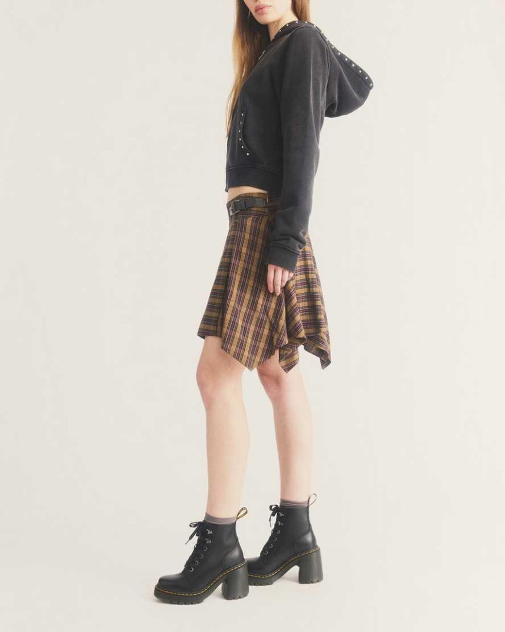 Dr. Martens Black Jesy Sendal Leather Heels Boots
