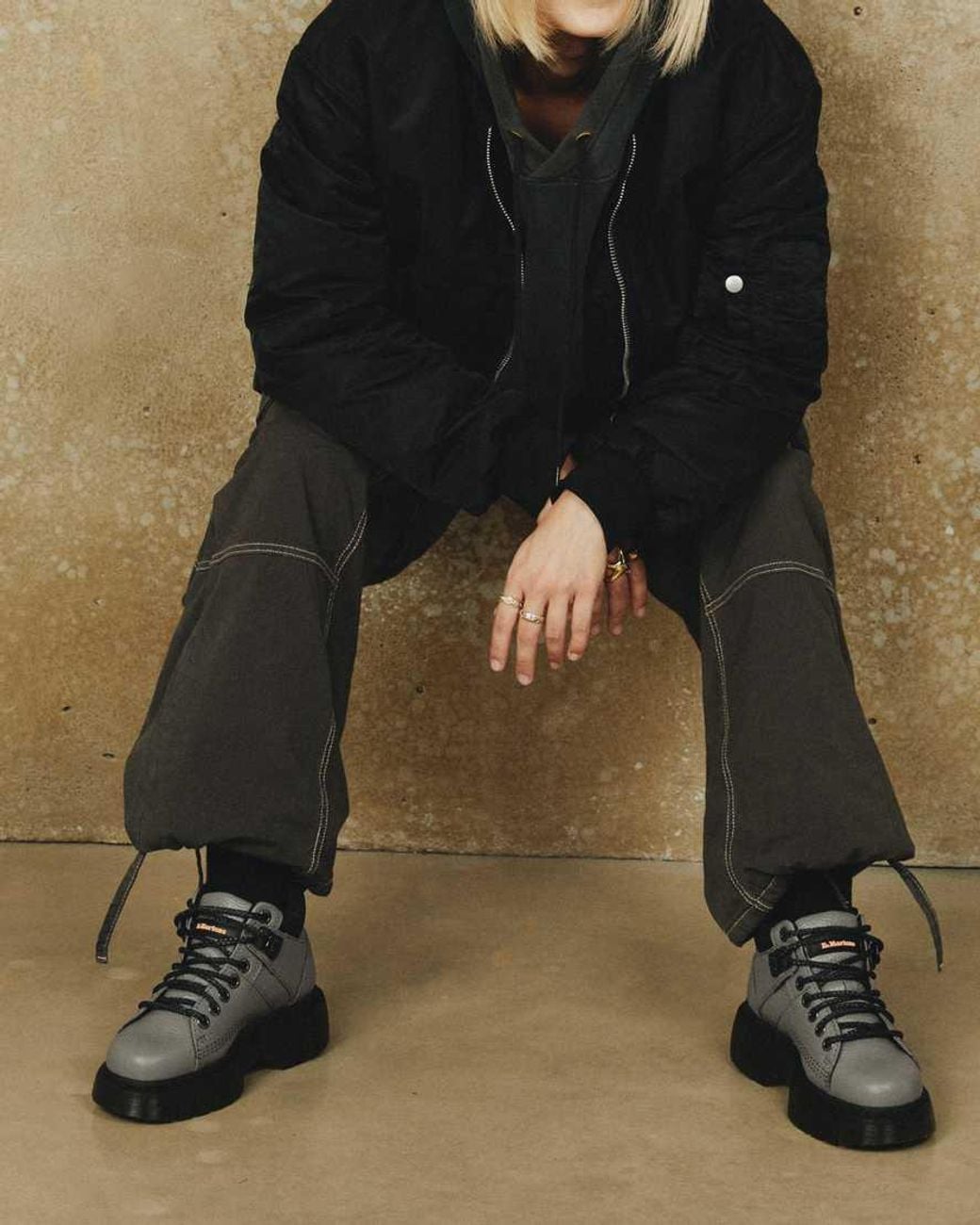 Dr. Martens Black Woodard Leather Lace Up Ankle Boots for men
