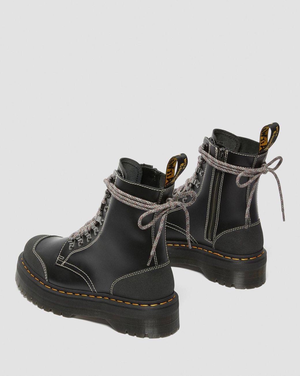 Dr. Martens Moreno Bex Smooth Leather Platform Boots in Black for Men | Lyst