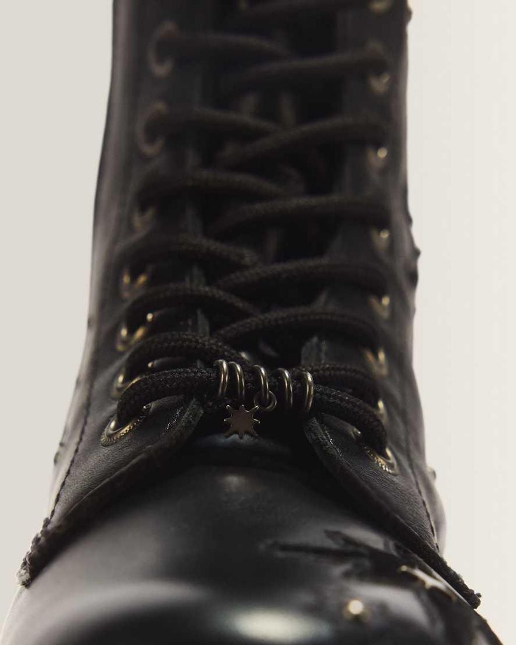 Dr. Martens Black 1B99 Wmg 14 Eye Leather & Velvet Lace Up Boots