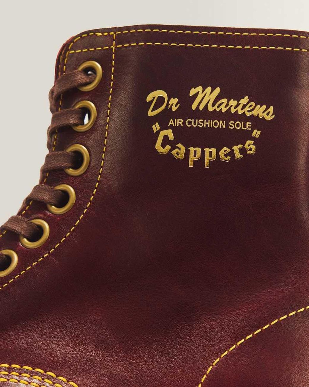 Dr. Martens Brown 1460 Cappers Classic Calf Leather Lace Up Boots