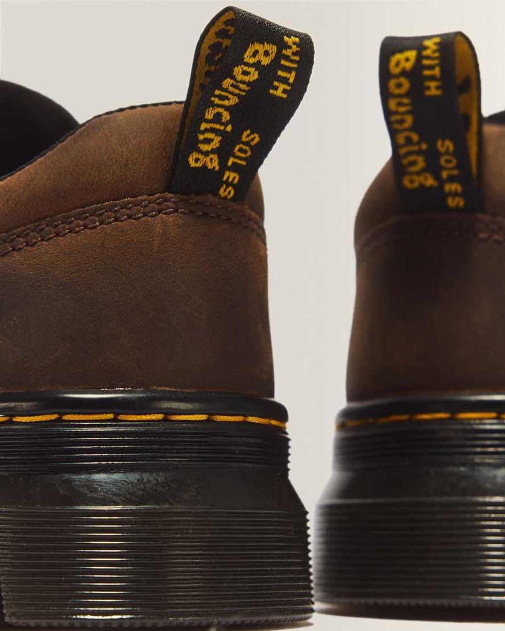 Dr. Martens Black Reeder Crazy Horse Leather Utility Shoes for men