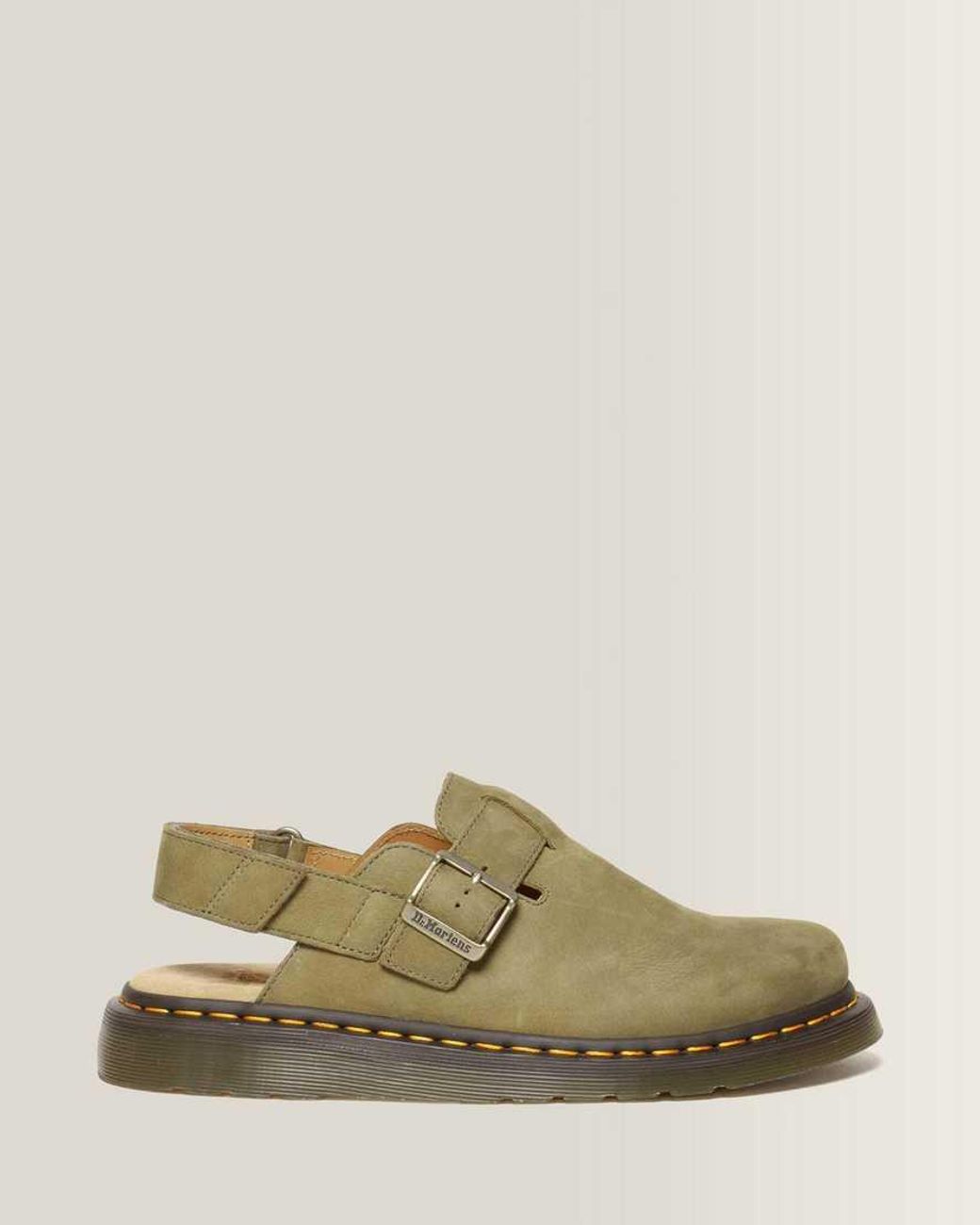 Dr. Martens Green Jorge Ii Tumbled Nubuck Leather Slingback Mules