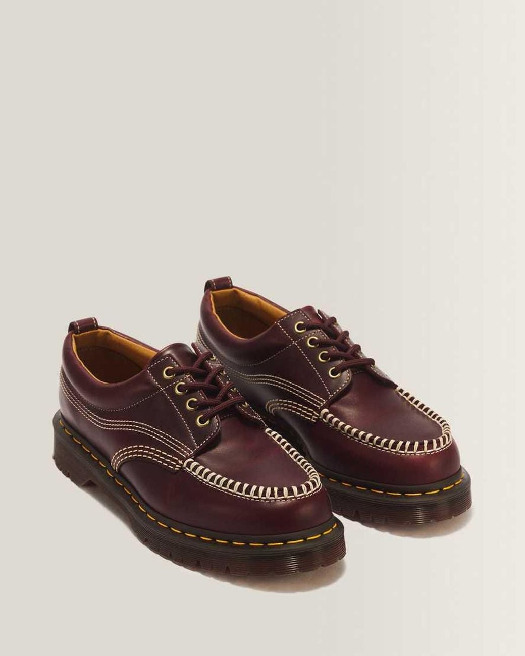 Dr. Martens Brown Lowell Leather Moc Toe Shoes for men