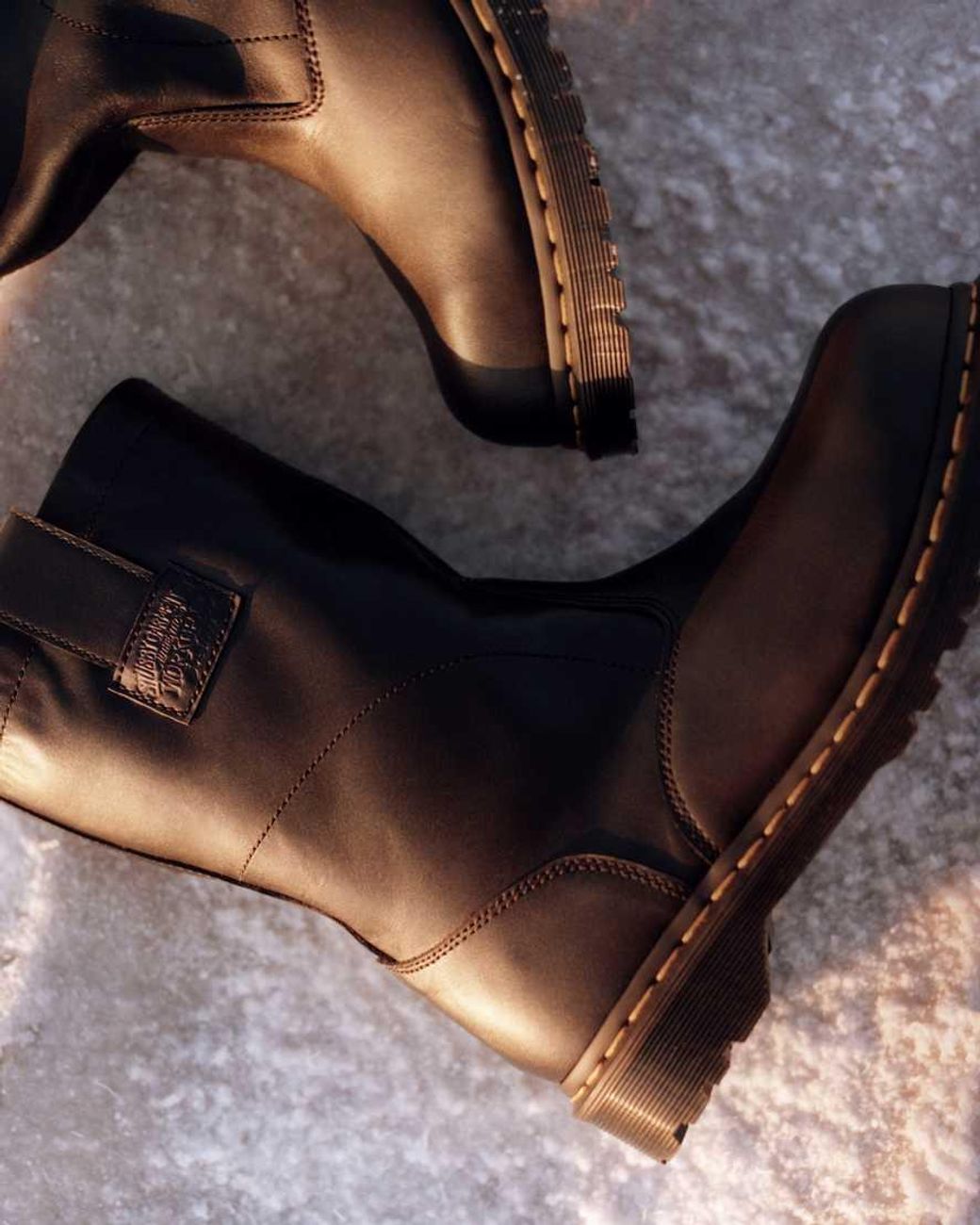 Dr. Martens 2295 Decon Stüssy​ Leather Biker Boots in Black for