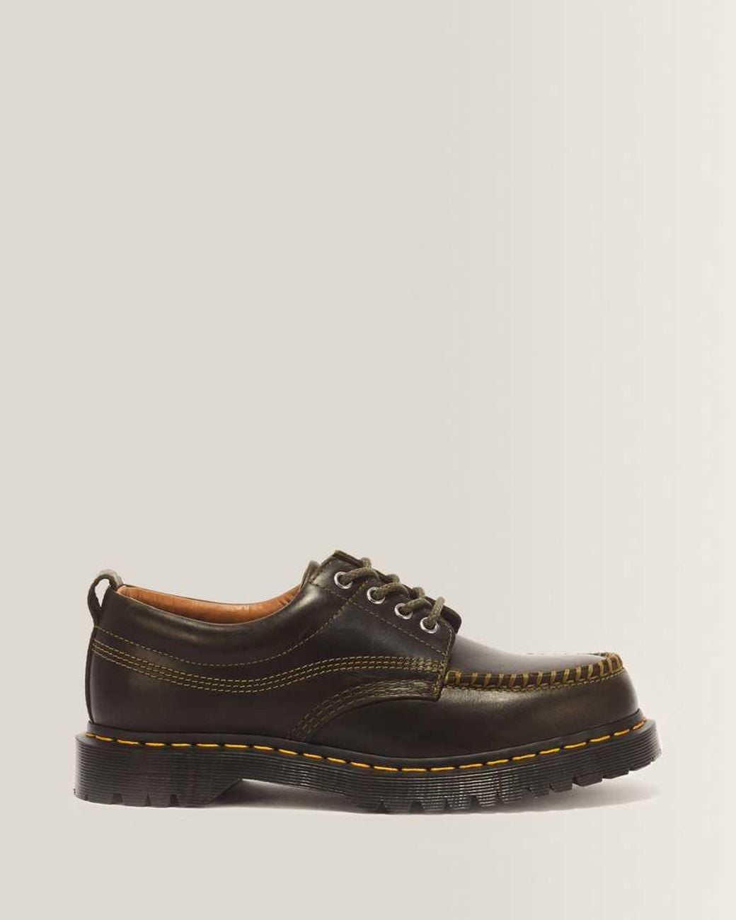 Dr. Martens Brown Lowell 4 Eye Mayhem Leather Moc Toe Shoes for men
