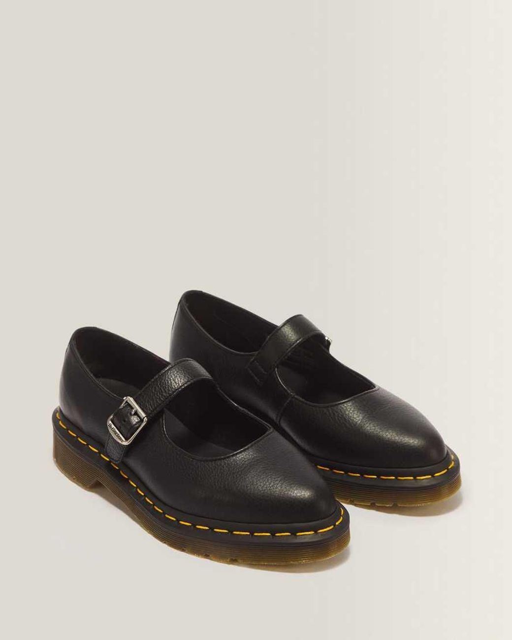 Dr. Martens Black Elphie Virginia Leather Mary Jane Shoes