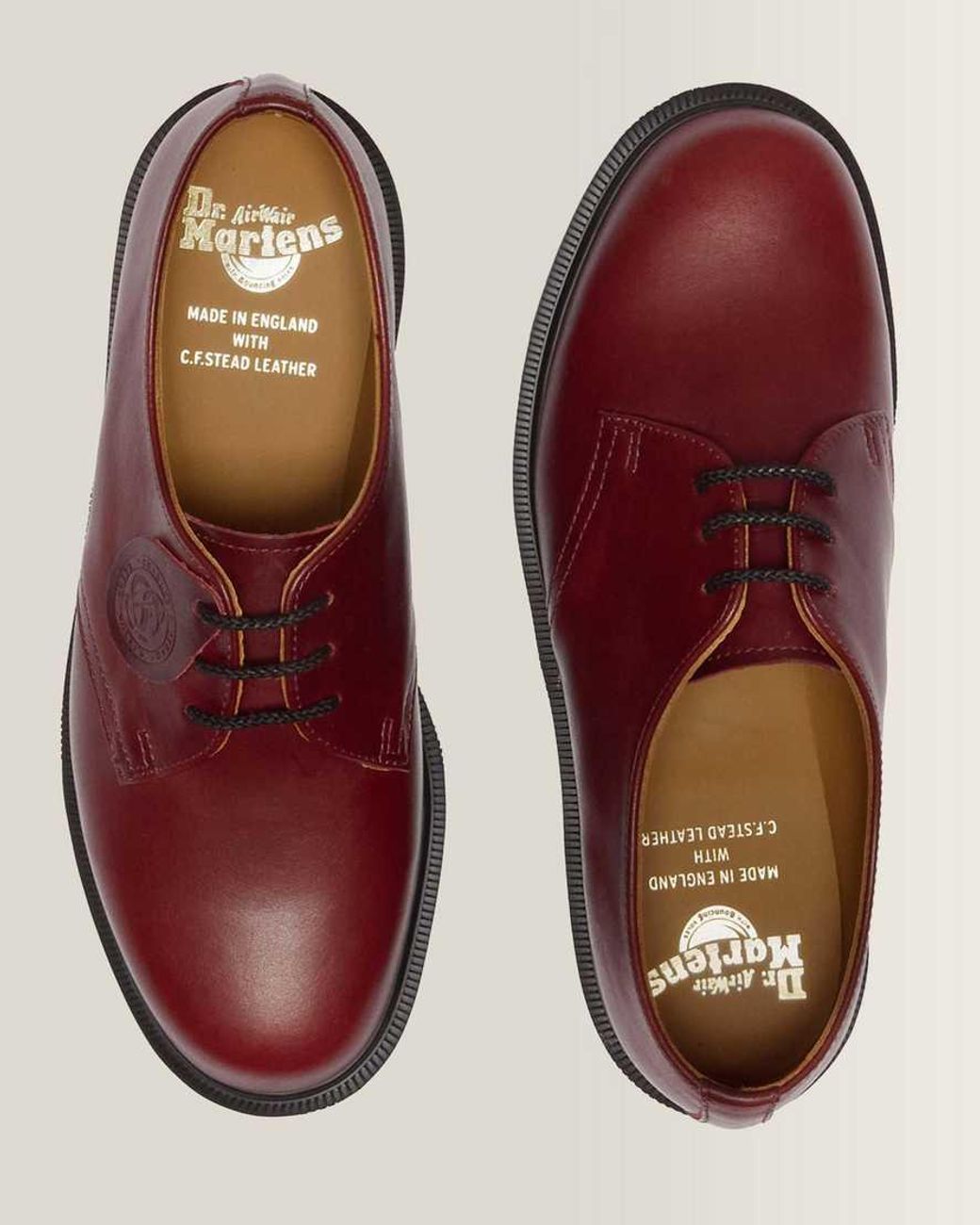 Dr. Martens Red 1461 Classic Calf Leather Shoes for men