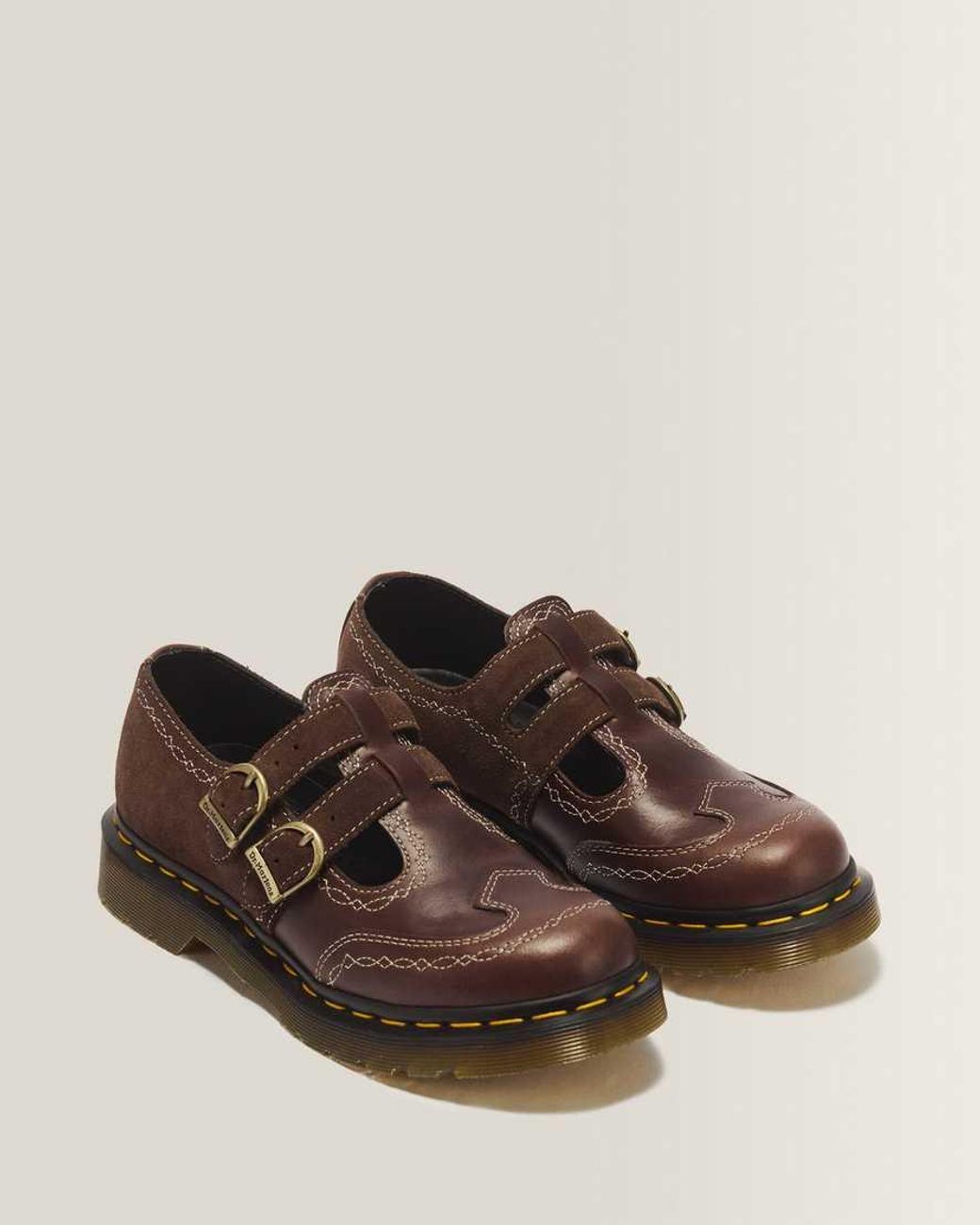 Dr. Martens Brown 8065 Desert Rodeo Leather & Suede Mary Jane Shoes
