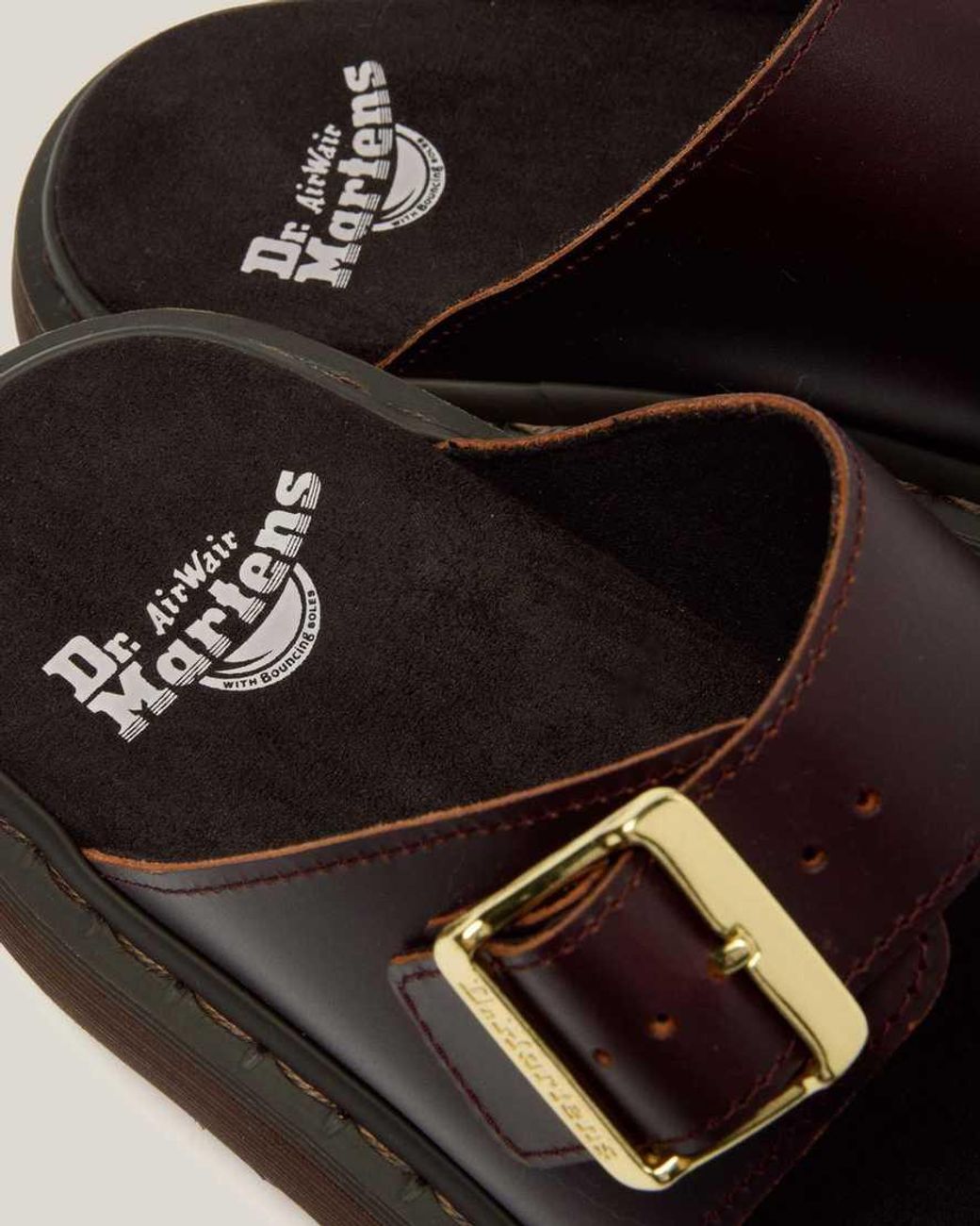 Dr. Martens Brown Josef Two Strap Atlas Leather Sandals for men