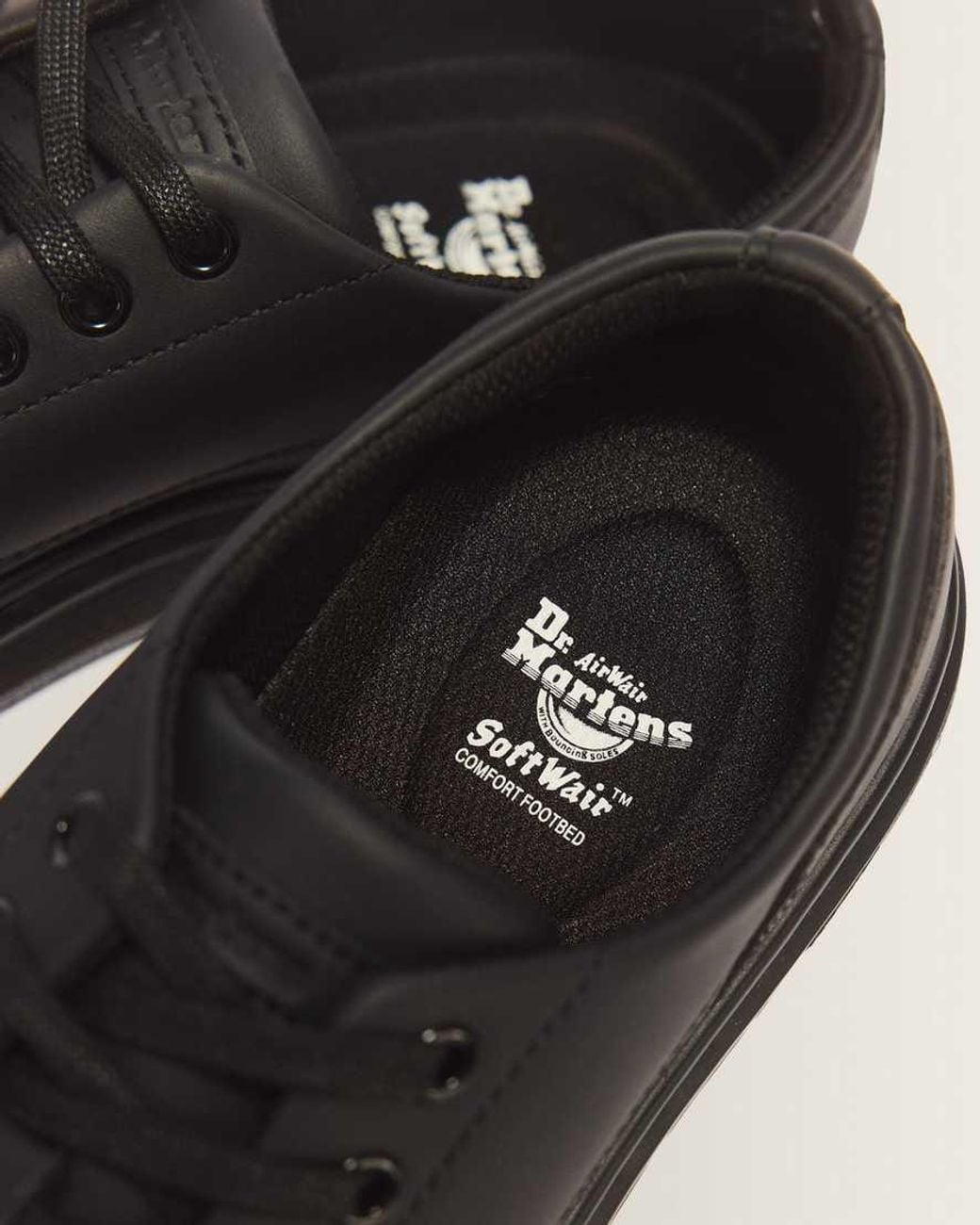 Dr. Martens Black Brookline Nappa Leather Shoes for men