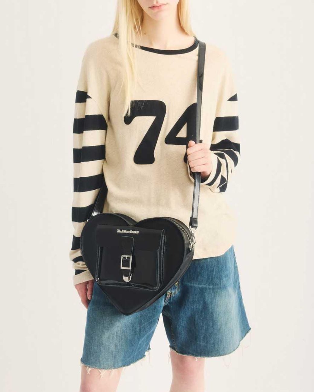 Dr. Martens Black Leather Heart Shaped Bag