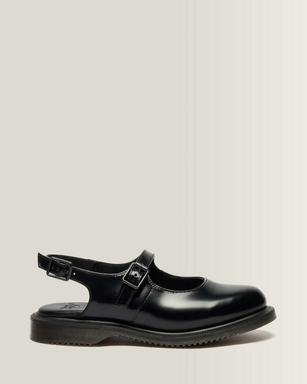 Dr. Martens Black Madaline Mary Jane Smooth Leather Sling Back Shoes
