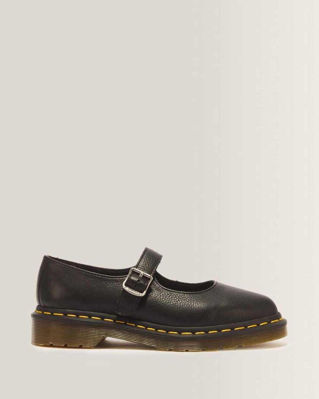 Dr. Martens Black Elphie Virginia Leather Mary Jane Shoes