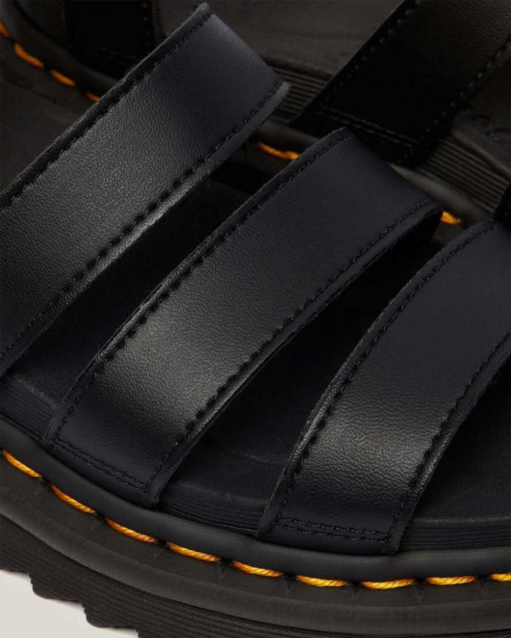 Dr. Martens Black Blaire Felix Rub Off Vegan Strap Sandals