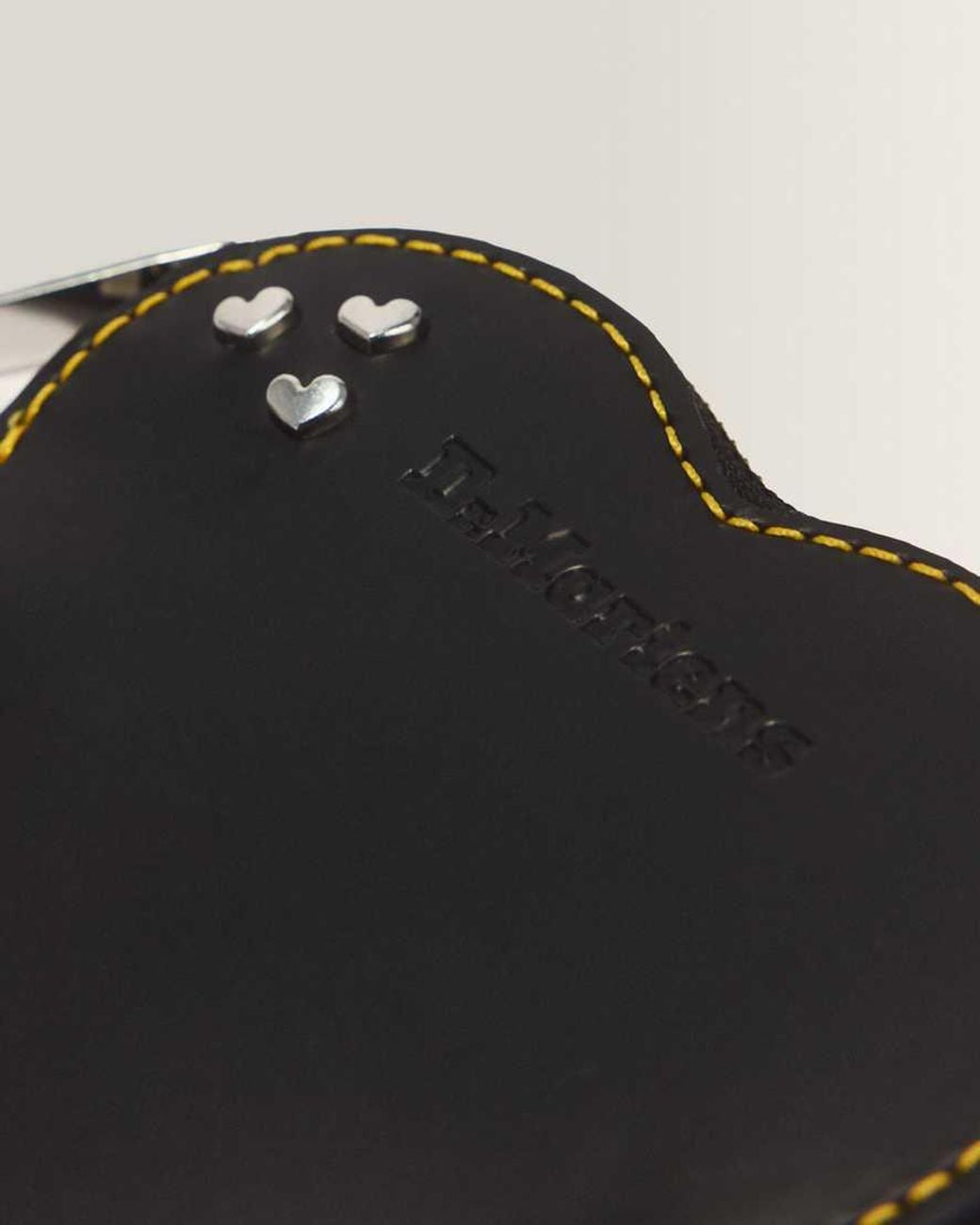 Dr. Martens White Leather Heart Shaped Key Ring Purse