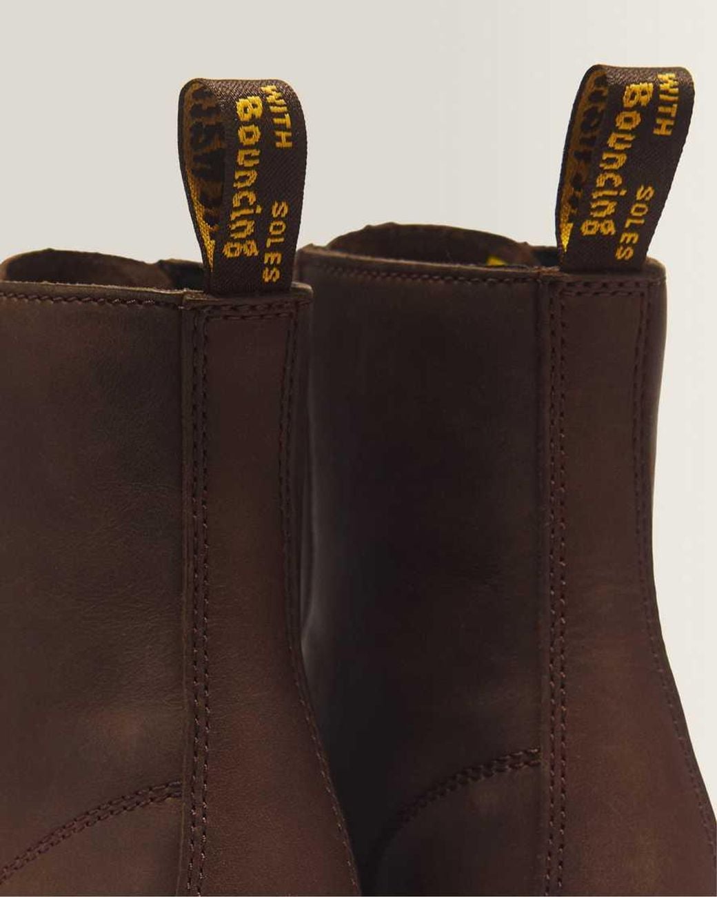 Dr. Martens Brown Zebzag Laceless Slip On Leather Boots for men