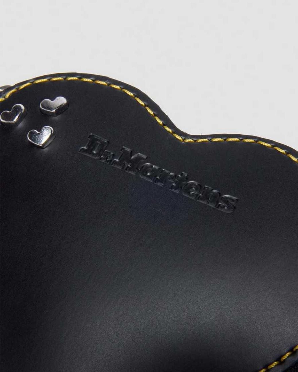 Dr. Martens White Leather Heart Shaped Key Ring Purse