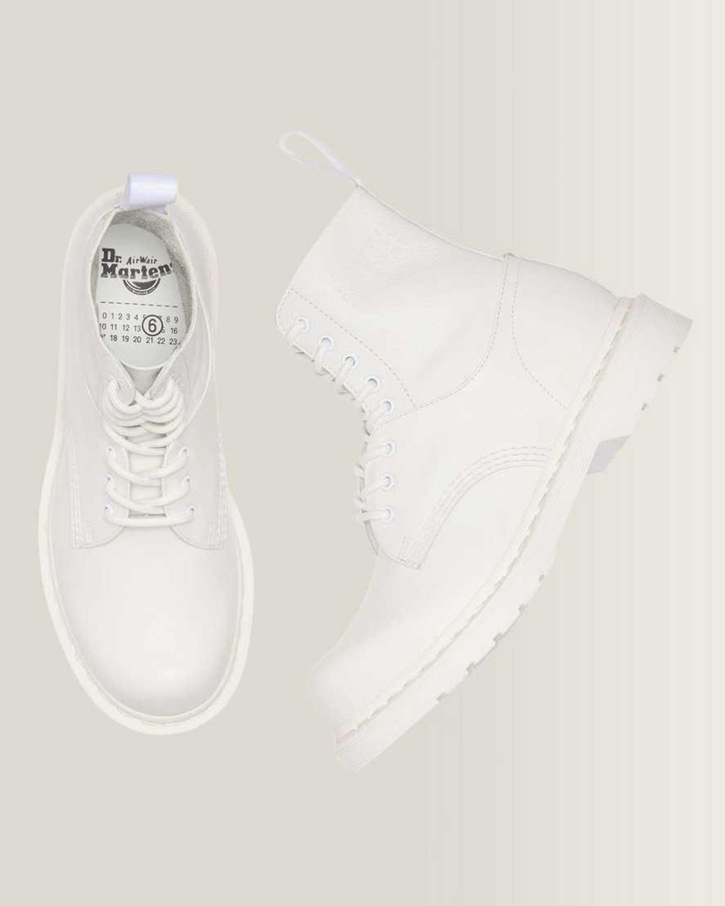 Dr. Martens White 1460 1461 Mm6 Leather Boots for men
