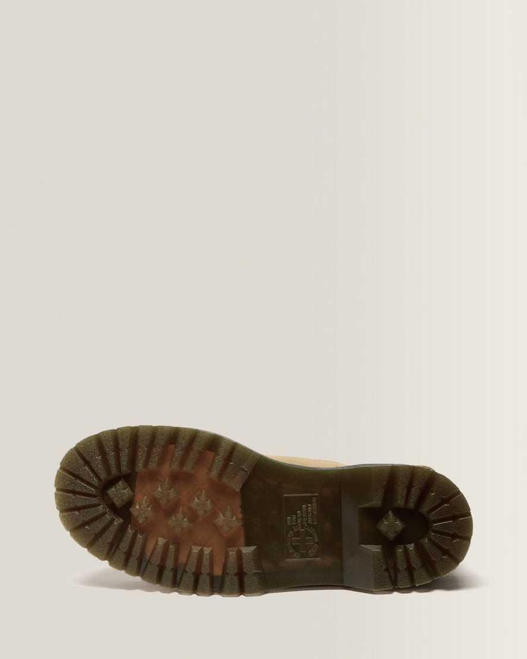 Dr. Martens Natural Anistone Two Strap Suede Biker Boots