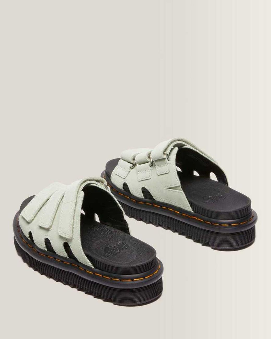 Dr. Martens Black Raine Slide Suede Sandals