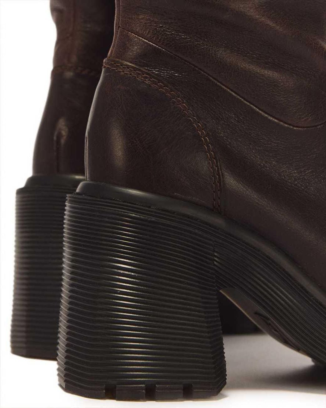 Dr. Martens Black Kasey Kinsley Leather Knee High Heeled Boots