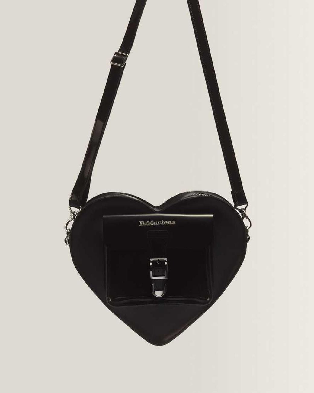 Dr. Martens Black Leather Heart Shaped Bag
