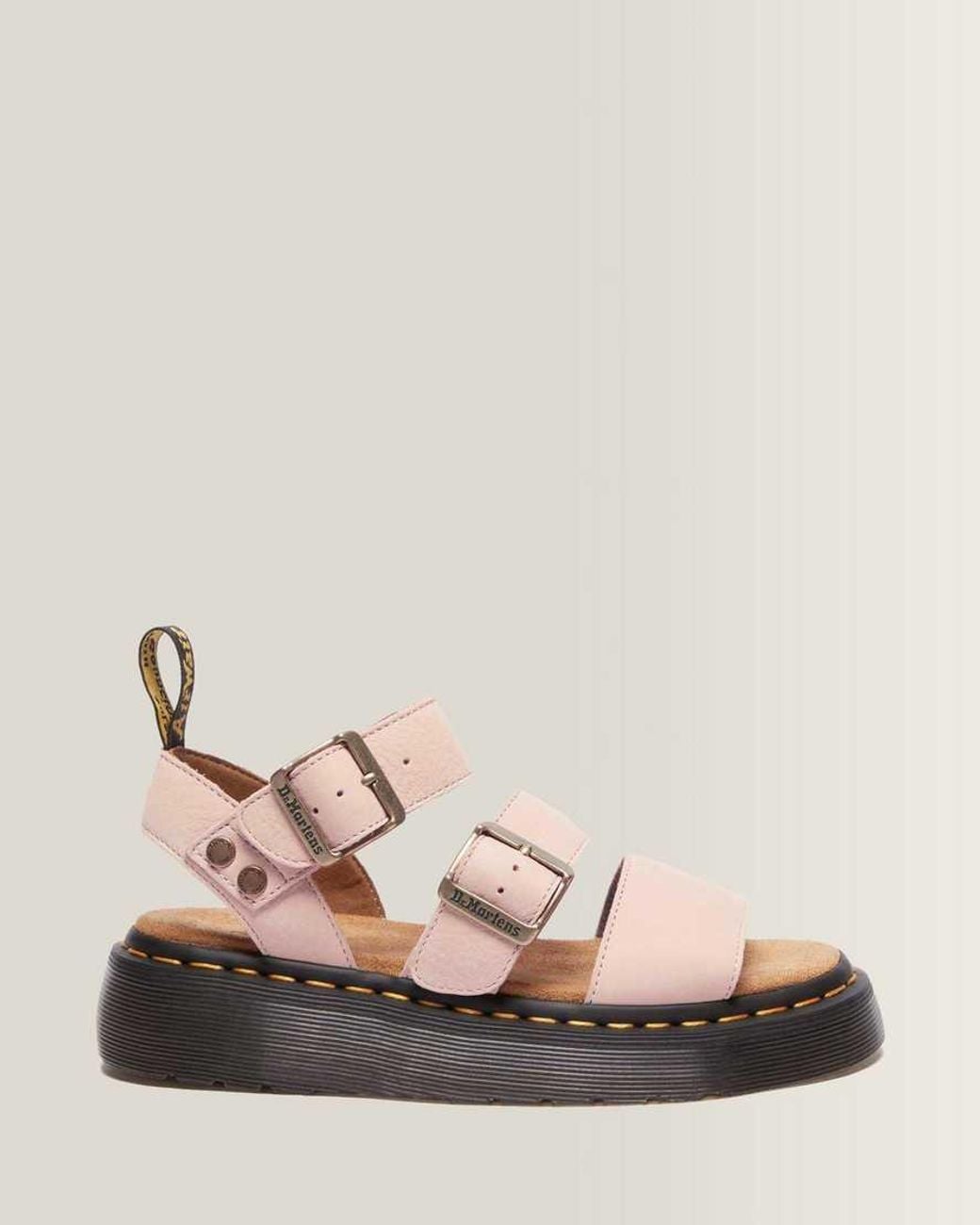 Dr. Martens Pink Gryphon Quad Nubuck Sandals