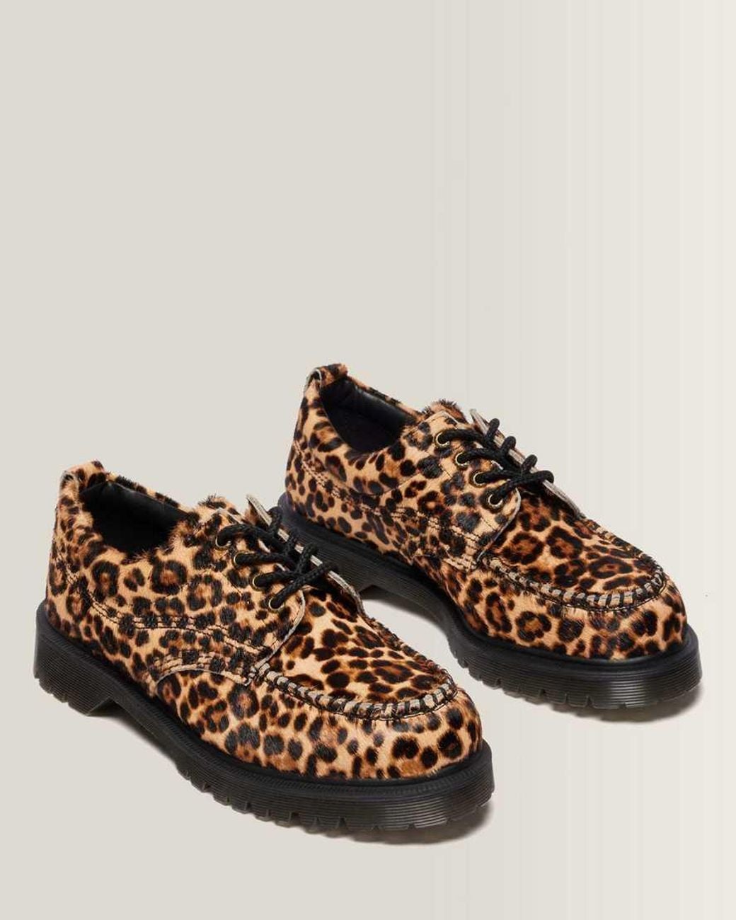 Dr. Martens Brown Lowell Print Moc Toe Shoes for men