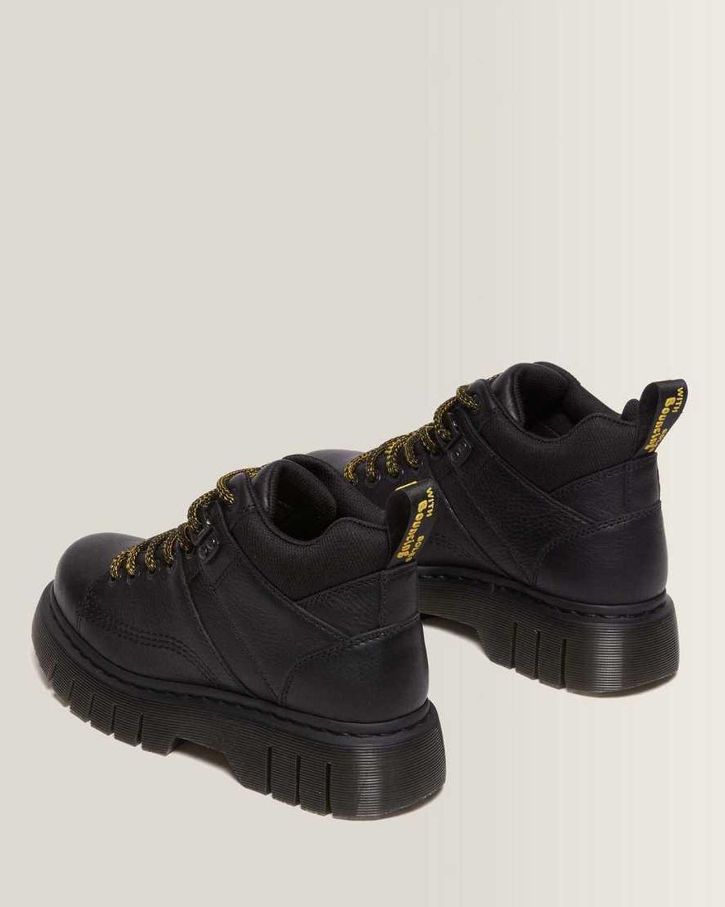 Dr. Martens Black Woodard Leather Lace Up Ankle Boots for men